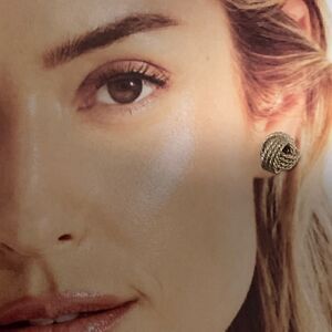 Sterling Silver Braided Knot Stud Earrings